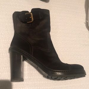 Brown Prada booties